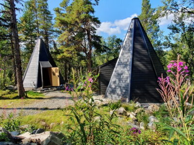 Accommodation in lavvo, Norway, Geilo, Hardangervidda.